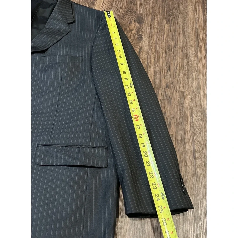 Cremieux Loro Piana Wool Blazer Men's In Gray Stripe Size 52R